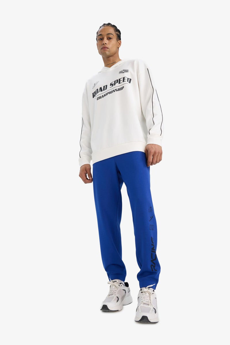 DeFacto Blue Man DeFactoFit Standard Fit Elastic Band Scuba Fabric Sweatpants Casual - Image 3